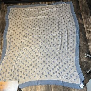 Coach Light Blue Floral Border wrap